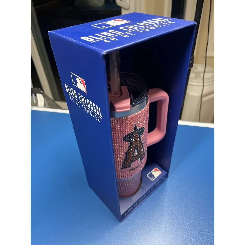Bling Colossal 46oz Rhinestone Tumbler MLB Los Angeles Angels NIB‎ Mike trout